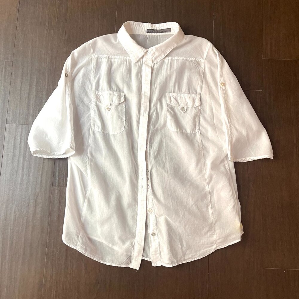 ZARA BACIK COTTON BUTTOM DOWN SHORT SLEEVERS SHIRT M - Picture 10 of 10